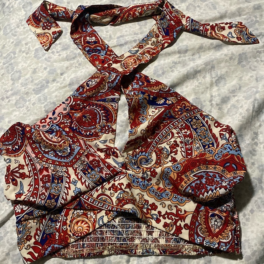 patterned front crossing top